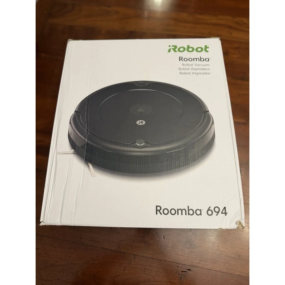 iRobot Roomba 694 Robot Vacuum Open Box Wi-Fi Smart R694020 Black Complete Cords